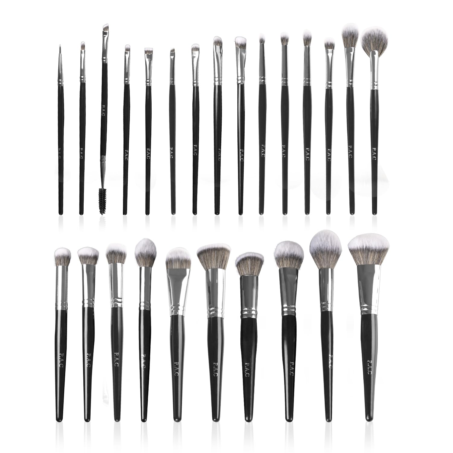 PAC Cosmetics Synthetic Series (25 Brushes) Vegan Makeup Brush Kit - The Best Makeup Brush Set of Synthetic Bristles For Professional Makeup Artists - For Face, Eyes and Lip Makeup Application & Blending-image-23