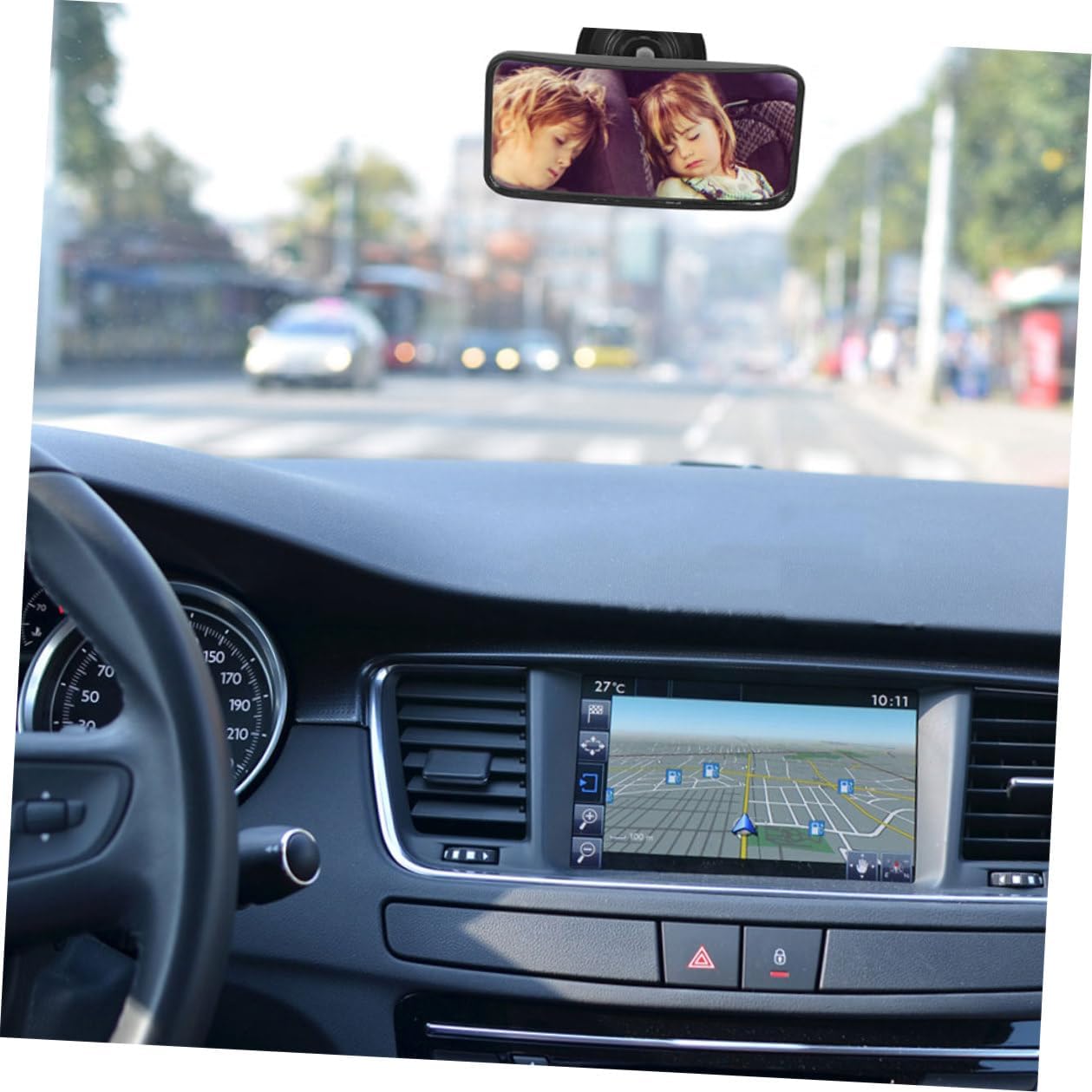 minkissy 2pcs Car Mirror Rear Facing Stroller Mirror with 360° Rotatable Suction Cup for Safety Adjustable for Car Seats