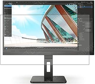 Sukix 3 Pack Screen Protector Film, compatible with AOC U27P2C 27" Display Monitor TPU Guard Protectors （ Not Tempered Glass ）