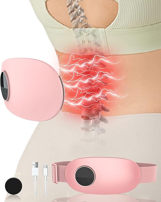 Back Massager with Heat-Heating Pad for Back Pain Relief,Lower Back Massager Abdominal Belly Massagers with 6 Massage,16 Intensity&3 Heated,Cordless Personal Travel Wrap Belt Gifts for Men and Women
