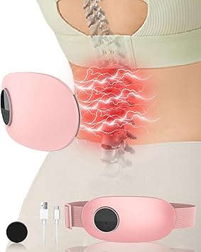 Back Massager with Heat-Heating Pad for Back Pain Relief,Lower Back Massager Abdominal Belly Massagers with 6 Massage,16 Intensity&3 Heated,Cordless Personal Travel Wrap Belt Gifts for Men and Women