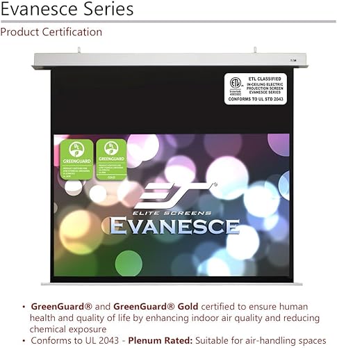 Miniatura 9 de Elite Screens Evanesce B - Pantalla de proyección para empotrar en el techo con kit de instalación, lista para imágenes con definición 8k4k Ultra