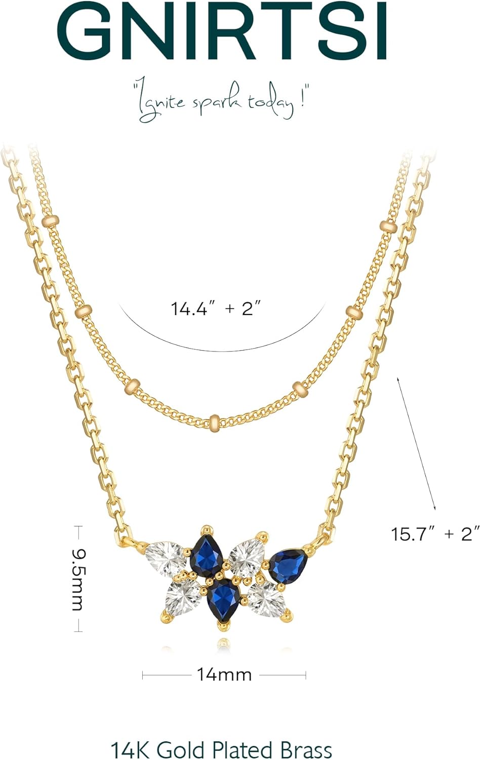 Dainty Gold Necklaces for Women Cubic Zirconia 14k Gold Plated Layered Necklaces, Simple Diamond Choker Necklaces Trendy Jewelry Gifts - Image 6