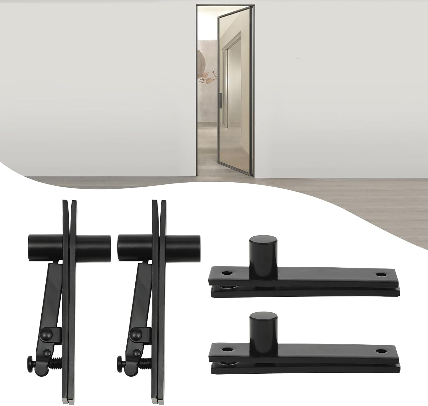 Hidden Door Hinge,Door Pivot Hinges,Stainless Steel Hinge,Self Closing Door Hinge,Heavy Duty Hidden Door Hinge,Secret Door Hinge,Invisidoor Hinge Kit,for Swivel Door,Hidden Door,Wooden Door