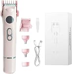Bikini Trimmer pour les femmes,2 en 1 Razors électriques à double tête,IPX7 Bikini électrique imperméable, rasoir, sèche & Utilisez sans douleur Bikini Shaver,Family Hair Remover pour bikini bras de jambe (puce)