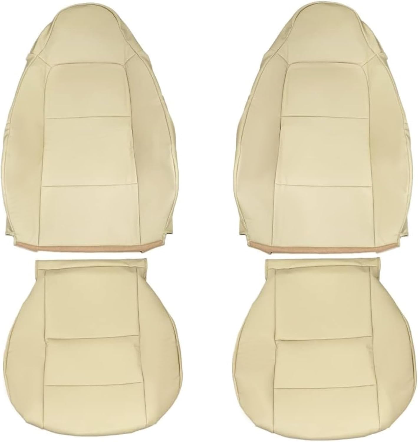 GXARTS Beige Front Driver and Passenger Bottom & Top Lean Back Leather Seat Cover Pair Replacement Fit for BMW Z3 Roadster 1996 1997 1998 1999 2000 2001 2002 Full Surround