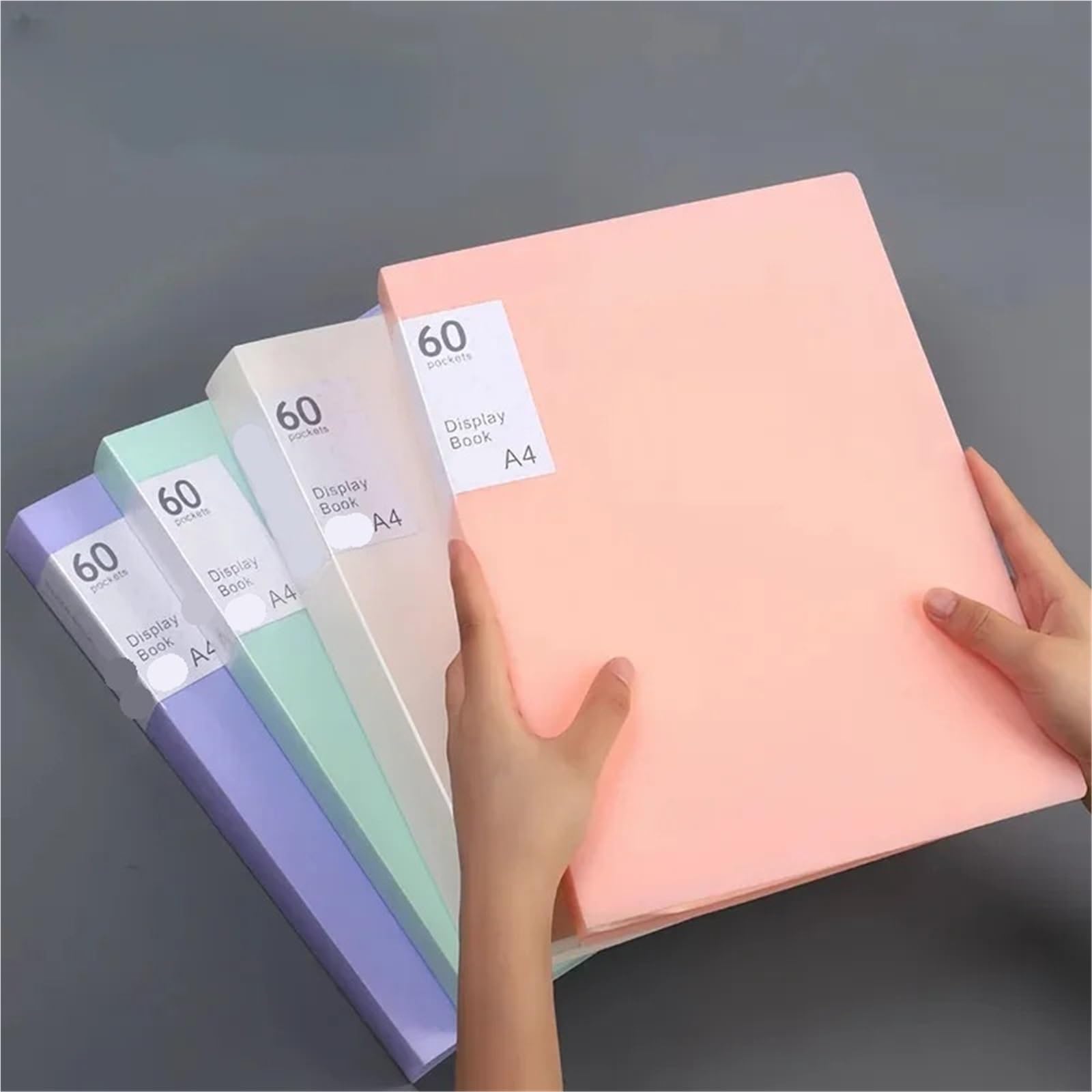 3-teilige Präsentationsmappe for Dokumente – A4-PP-Sichtbuch mit 20/40 transparenten Taschen und Schutzfolien Für Mappe Portfolio