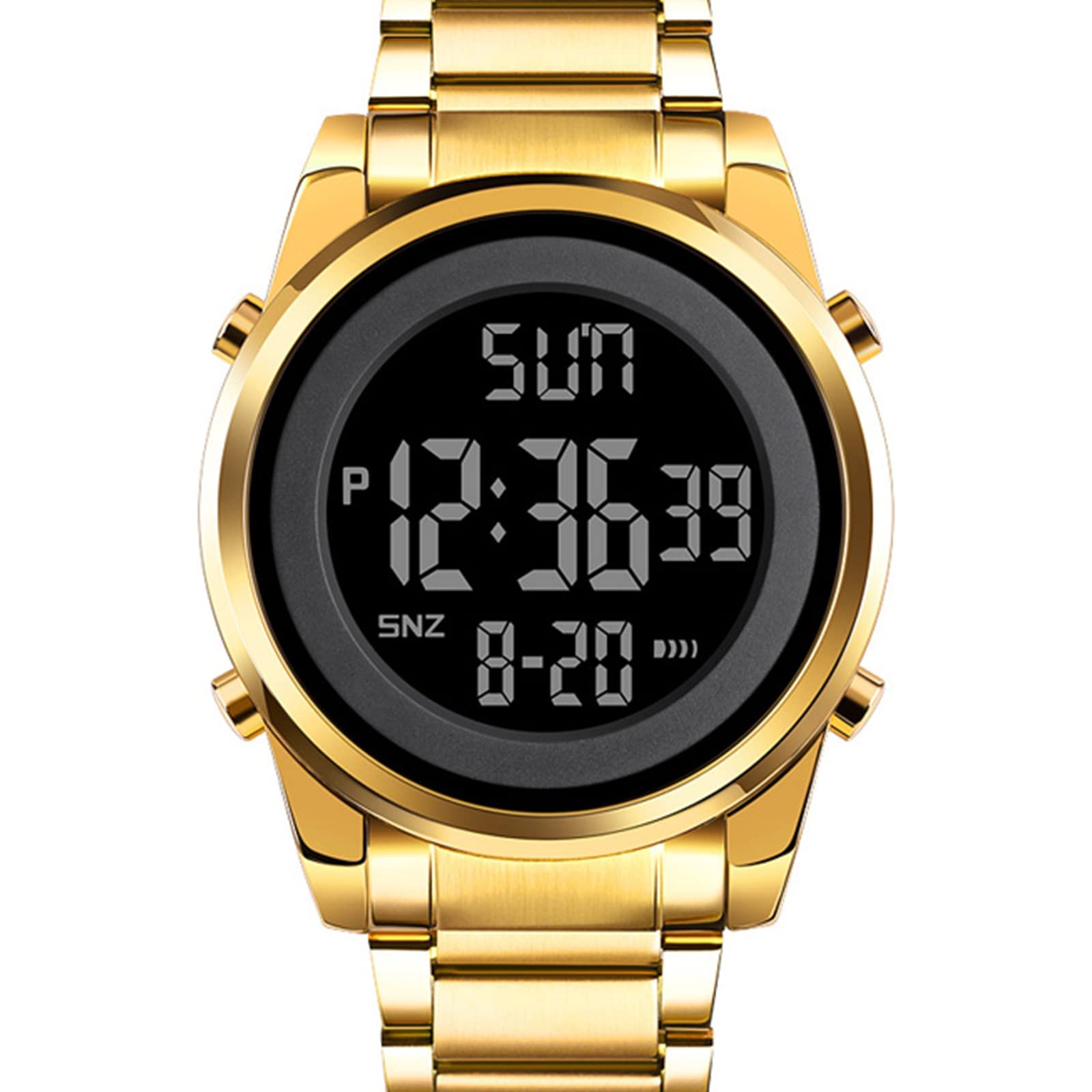 SKMEIMen's Watches Women Unisex Digital Watch Fashion Sports Stainless Steel Waterproof Wristwatch Fashion Luxury