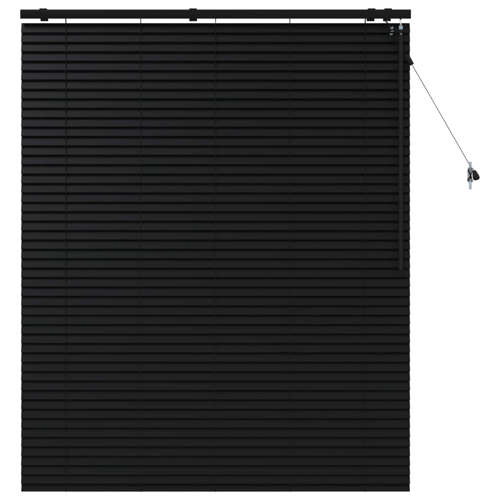 Persiana veneciana negra: control de luz elegante y madera de paulownia de 130x160 cm