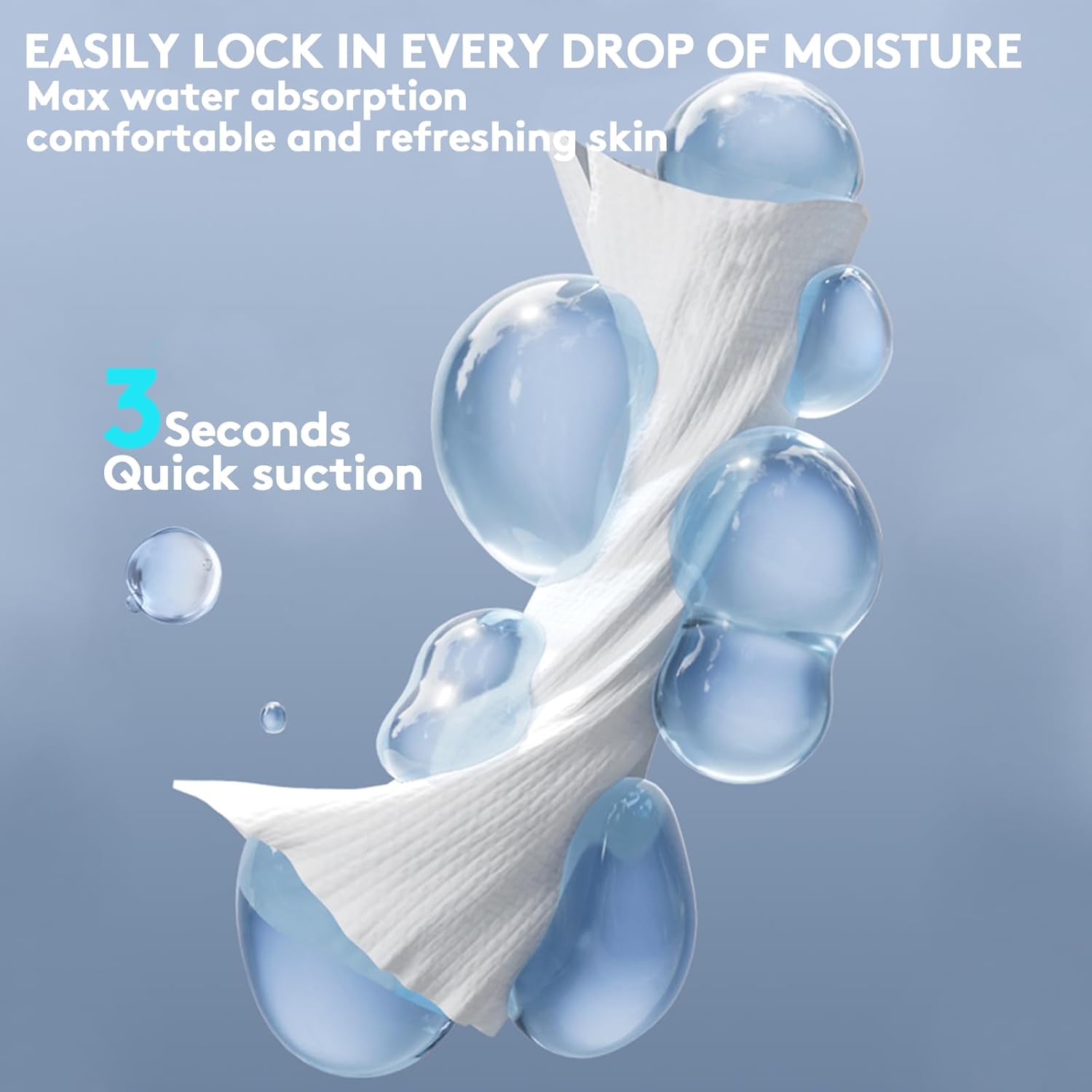 RGBB Clean Face Towels 10"×12", Disposable, Ultra-Absorbent, Hypoallergenic & Soft Makeup Remover Dry Wipes, Pamper Your Face, Hygienic Towelettes, for All Skin Types（300 Count） - Image 2