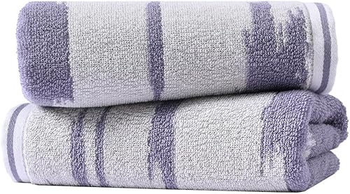 Miniatura 2 de sense gnosis Juego de 2 toallas de mano azules con patrón de nubes, 100% algodón, absorbentes, suaves, para baño, 13 x 29 pulgadas