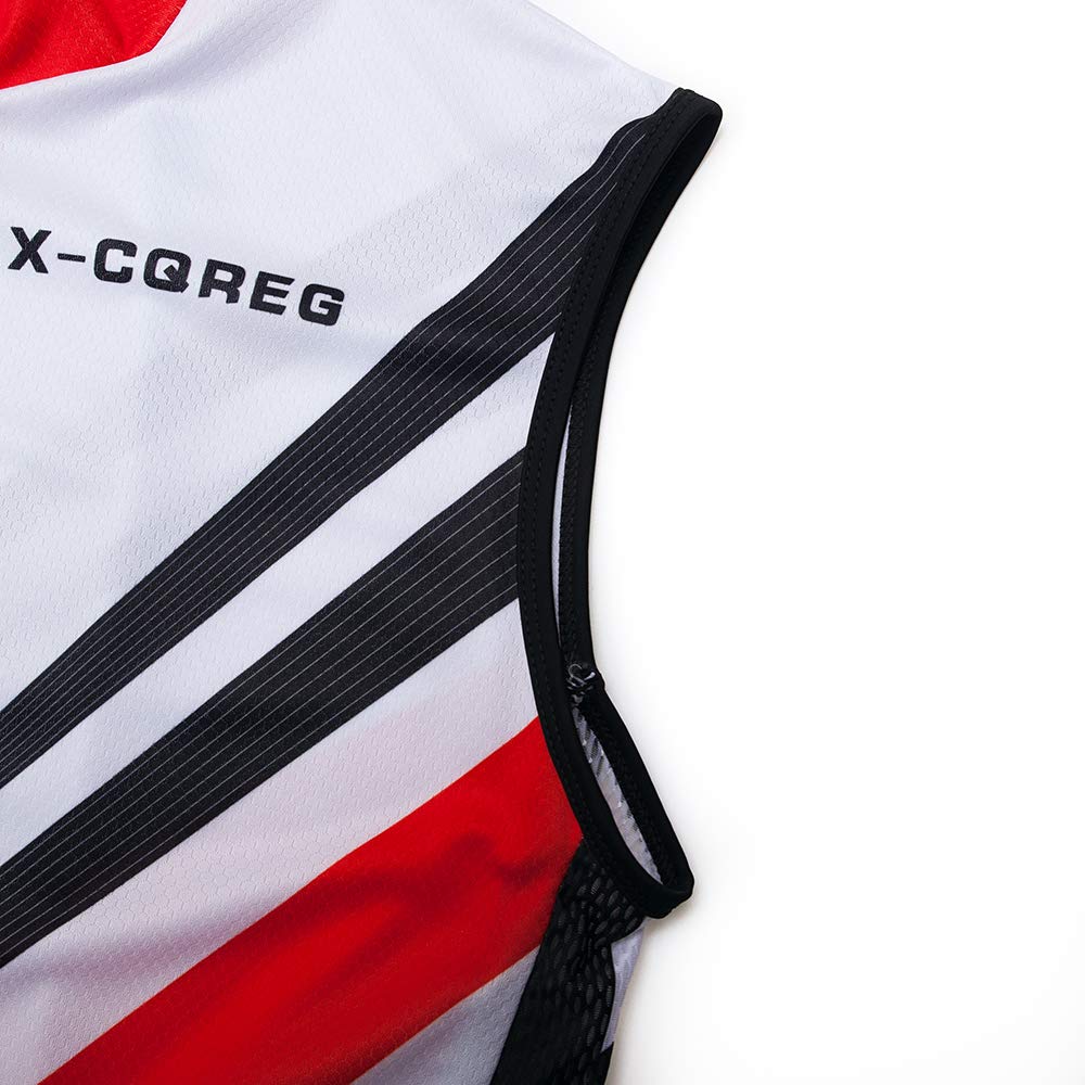 Uomo Ciclismo Jersey Senza Maniche Bicicletta Abbigliamento Estate Equitazione Bike Ciclo Gilet Camicia Traspirante Ciclismo Top Vestiti