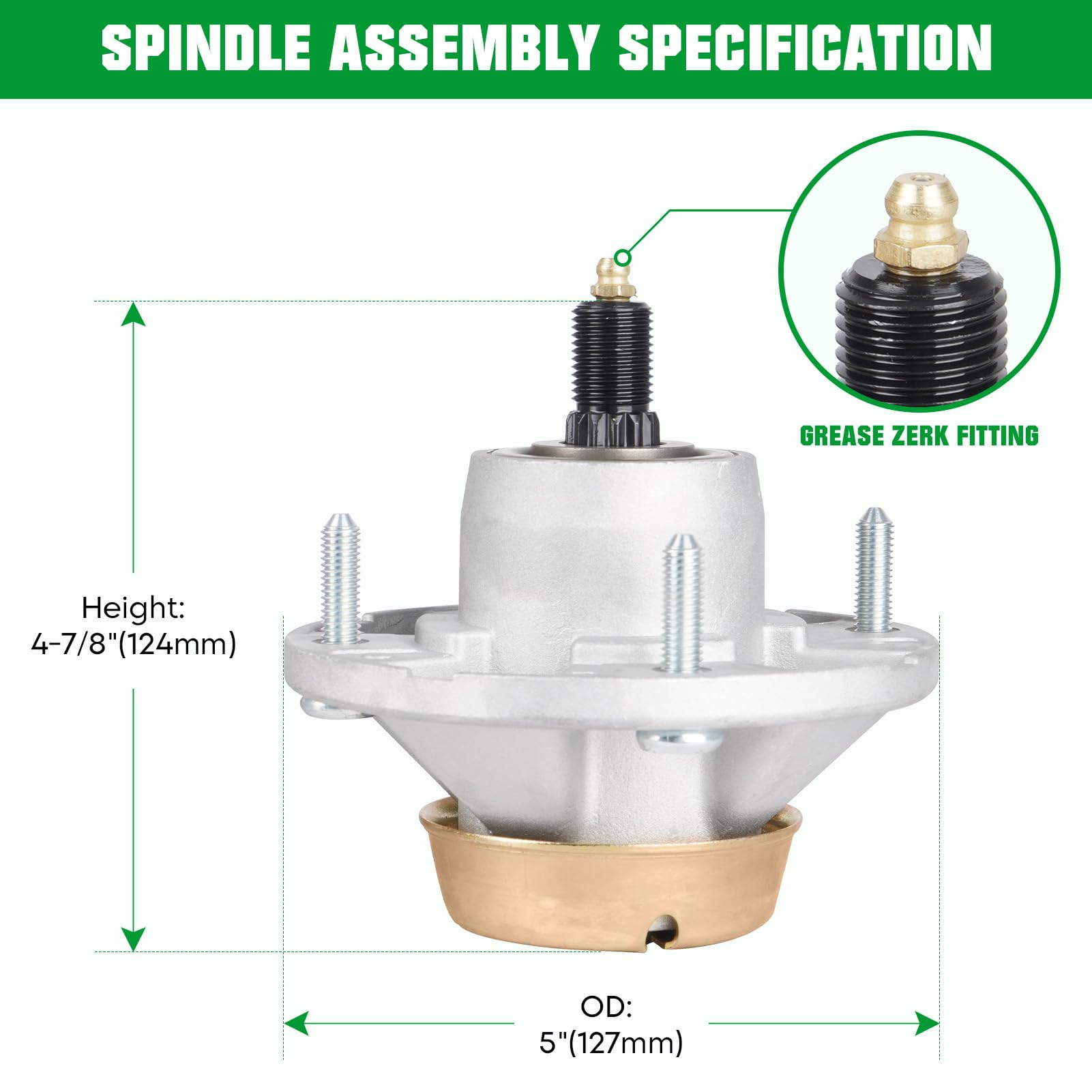 3x Rasenmäher-Spindeln Für John Deere – Passend Für X520, X500, X530 Uvm.