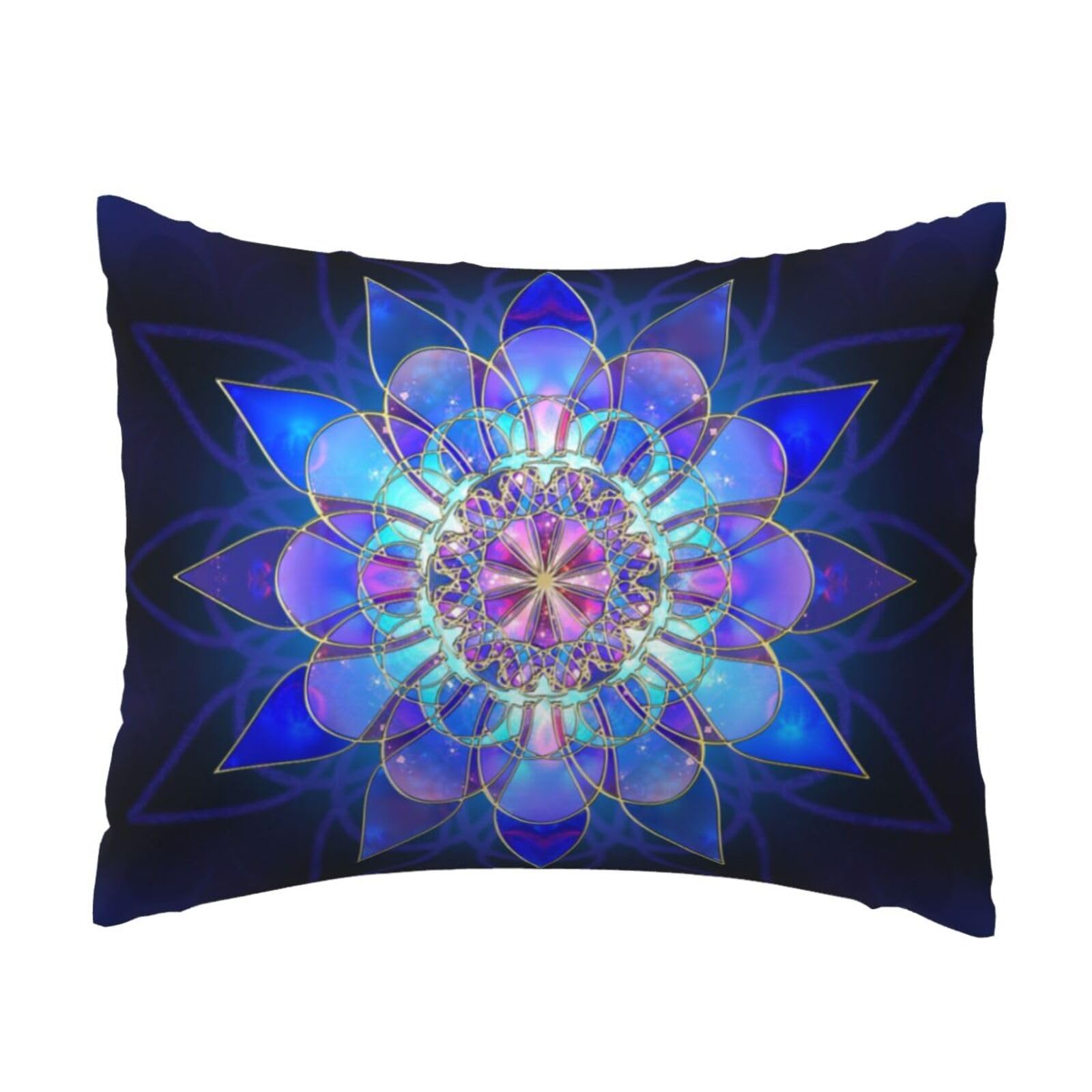 GSGCSBYMLG Rectangle Mandala printed Pillow Case 20x26in Cushion Cover