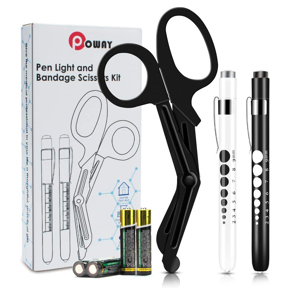 Opoway Nurse Penlight with Pupil Gauge LED Penlight Medical