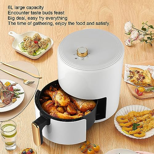 Elektrische Fritteuse, 6 L, Großes Fassungsvermögen, Intelligente Temperaturregelung, 360-Grad-Wärmezirkulation, ölfreie Küchenfritteuse für Zuhause, Wohnung, Büro, Party, Festival – Bild 5