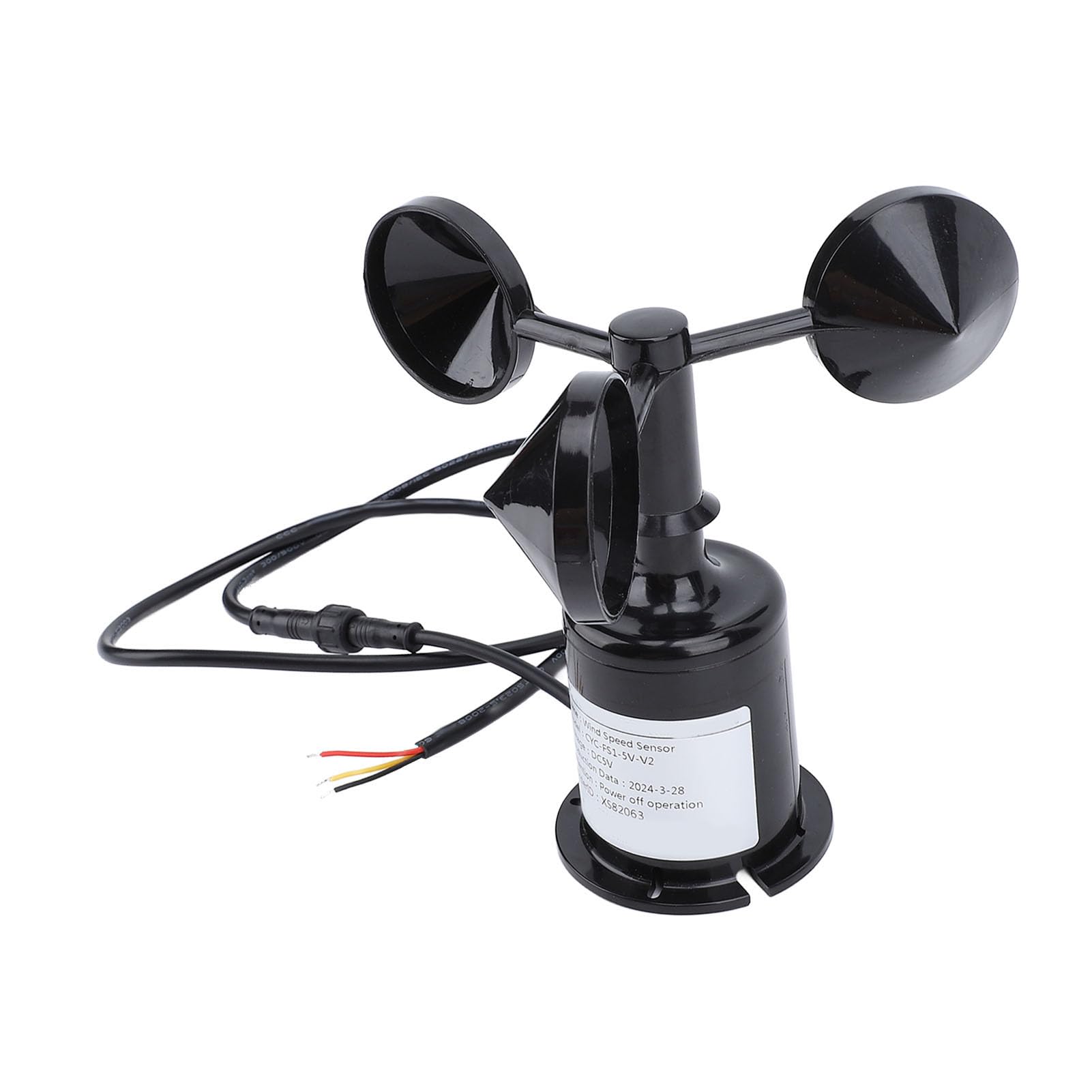 Haofy Windgeschwindigkeits-Anemometer 5 V DC, Kompatibel mit Unteren und Seitlichen Verkabelungsoptionen
