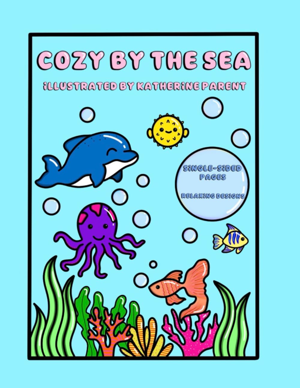 Cozy Ocean Coloring Book: Relaxing Beach & Ocean Scenes for Calm, Creative Time