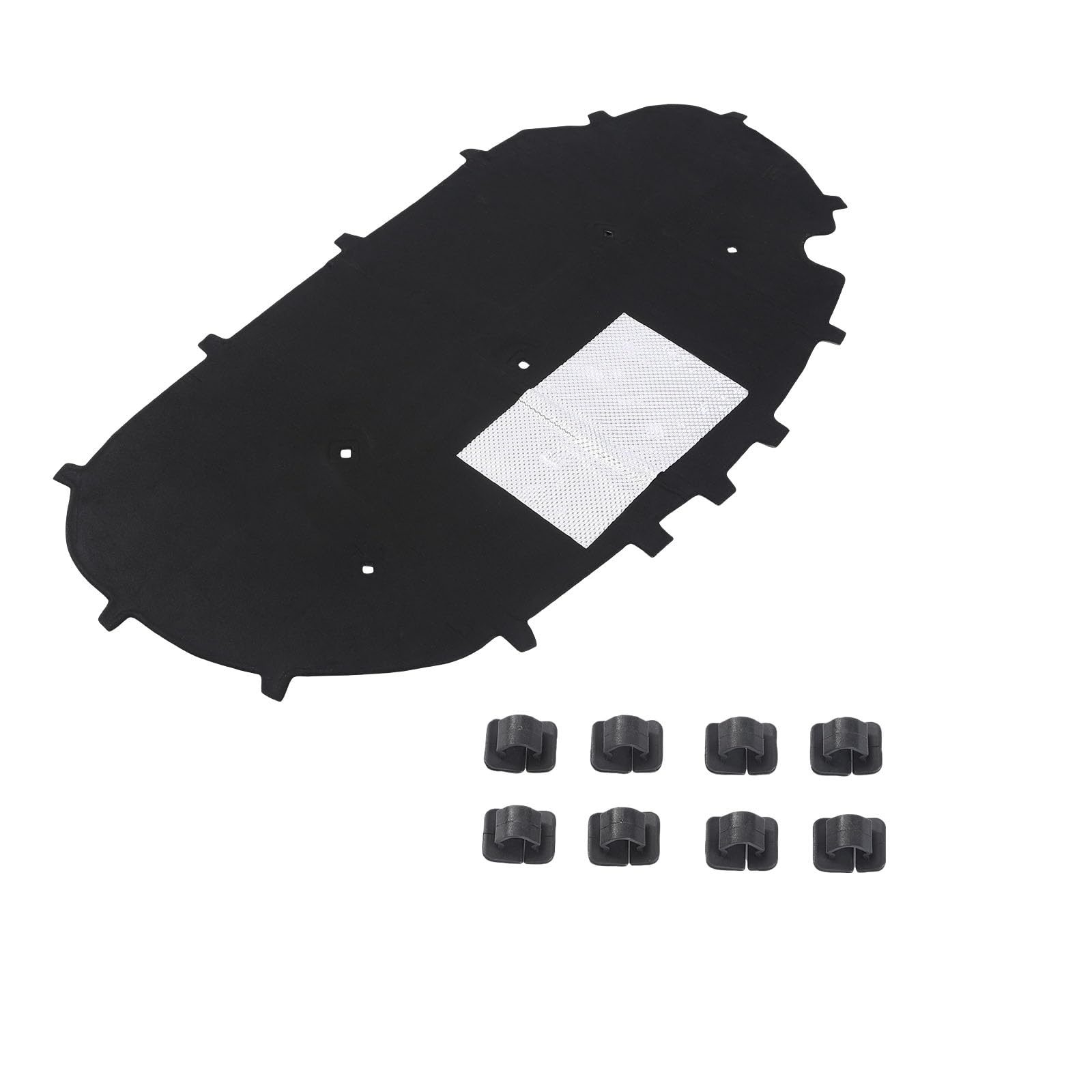 Dämmmatte Motorhaube Motorhaubendämmung Motorraumdämmung + Montagekit Kompatibel mit VW Golf 6 VI 5K0863831G