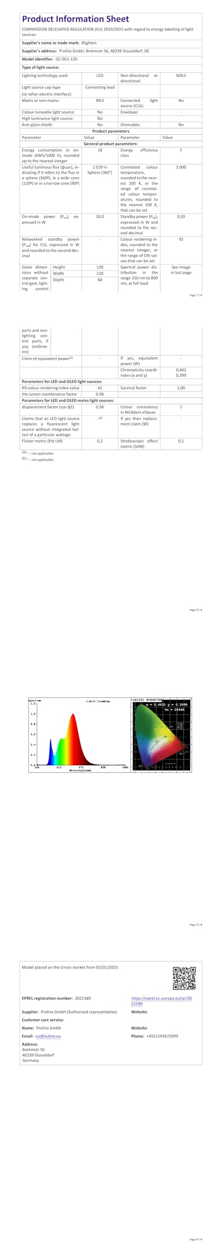 Klighten 18W LED Faretti da Soffitto Rotonda, Bianco Faretto da superficie, Plafoniera da Soffitto Moderna Bianco caldo 3000K, Lampada da soffitto Alluminio, IP44, 1029LM, 60X120mm