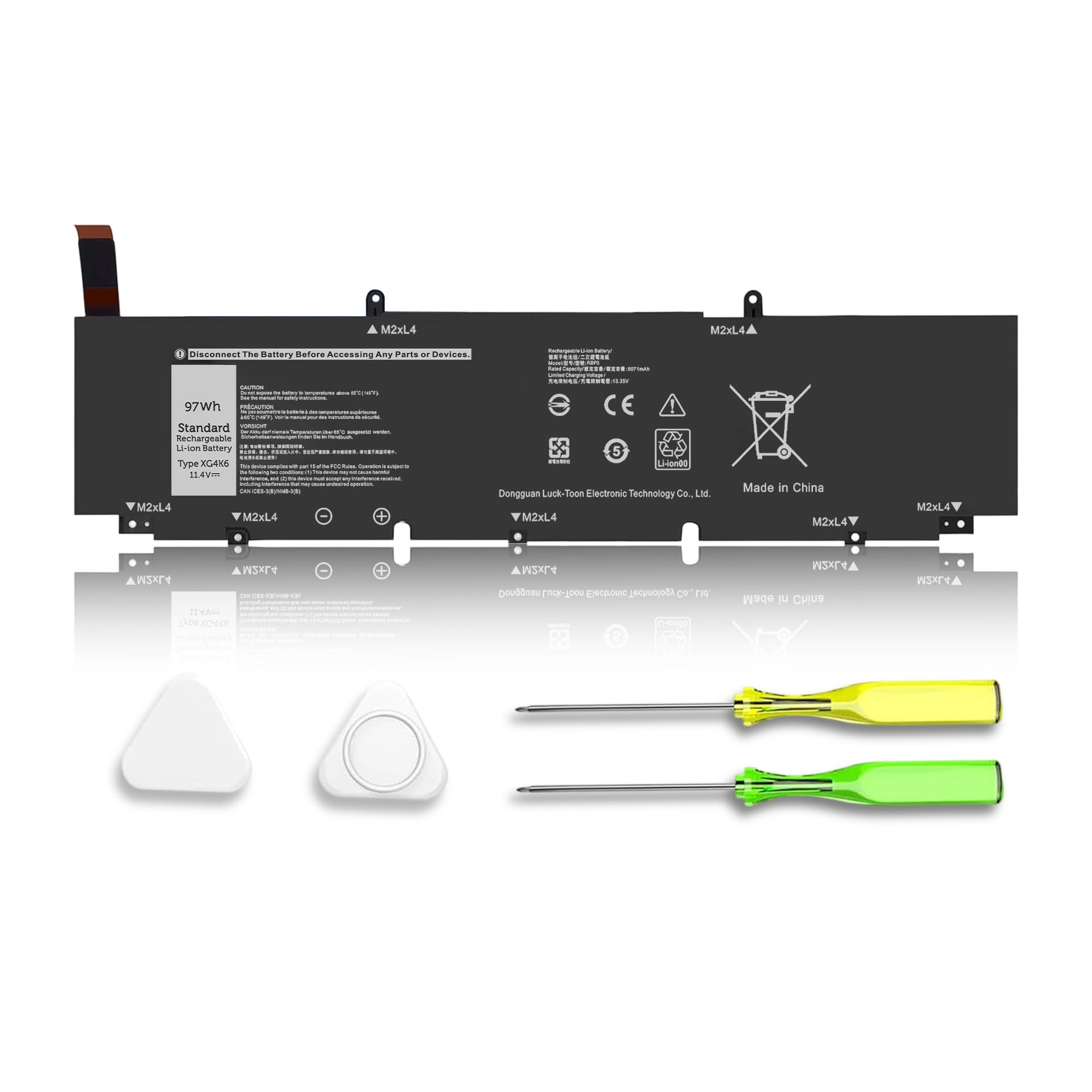 XG4K6 Laptop Battery Replacement for Dell XPS 17 9700 9710 9720 9730 &amp; Precision 5750 5760 5770 Series dell xps 17 9700 Battery Compatible with P92F, 01RR3, F8CPG, KVPMY