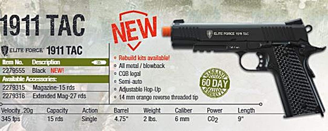 Elite Force 1911 Blowback 6mm BB Pistol Airsoft Gun