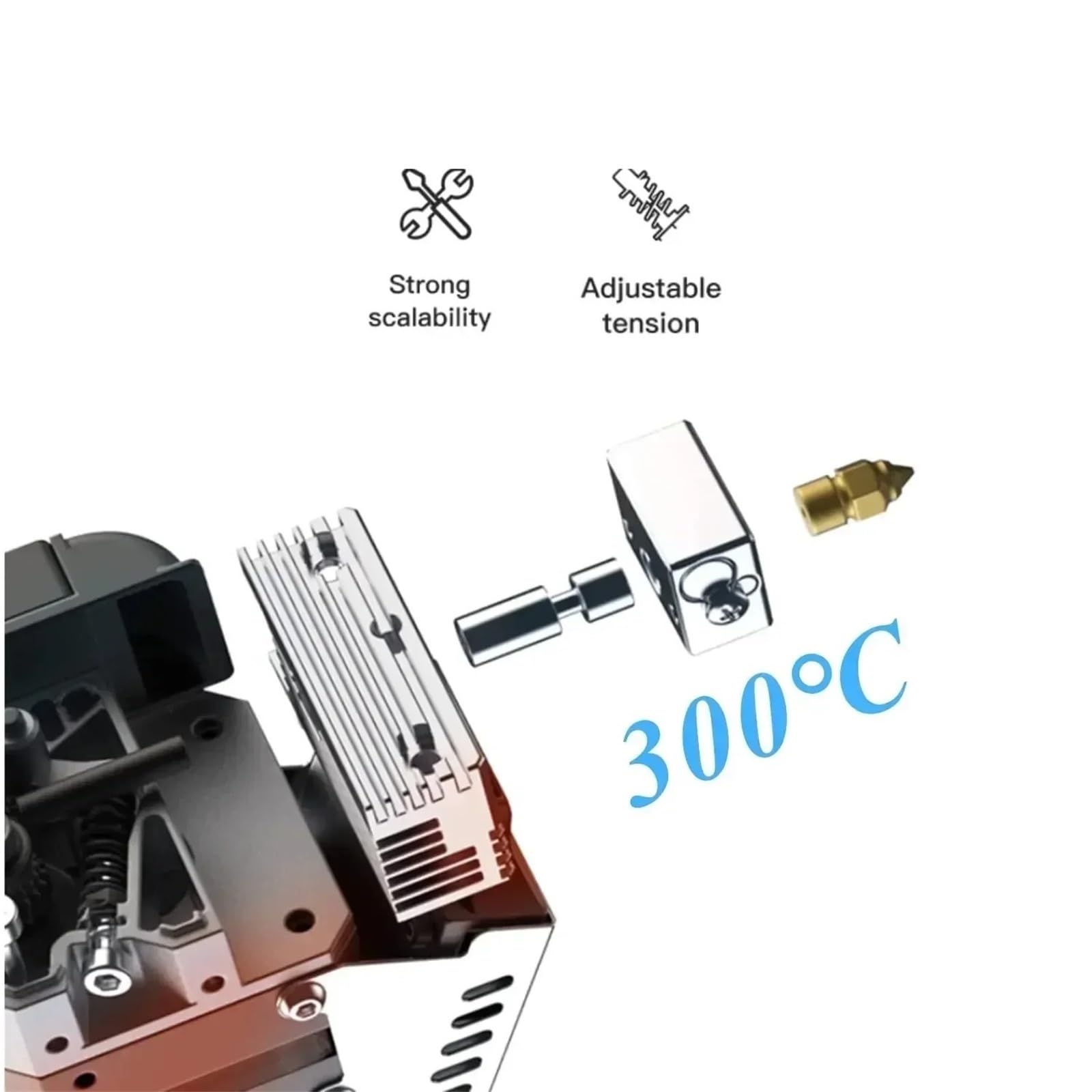 Kompatibel mit dem Sprite Extruder Pro Direct Drive Kit der Ender 3/CR-10-Serie mit 80N-Motor(Extruder Pro Kit)