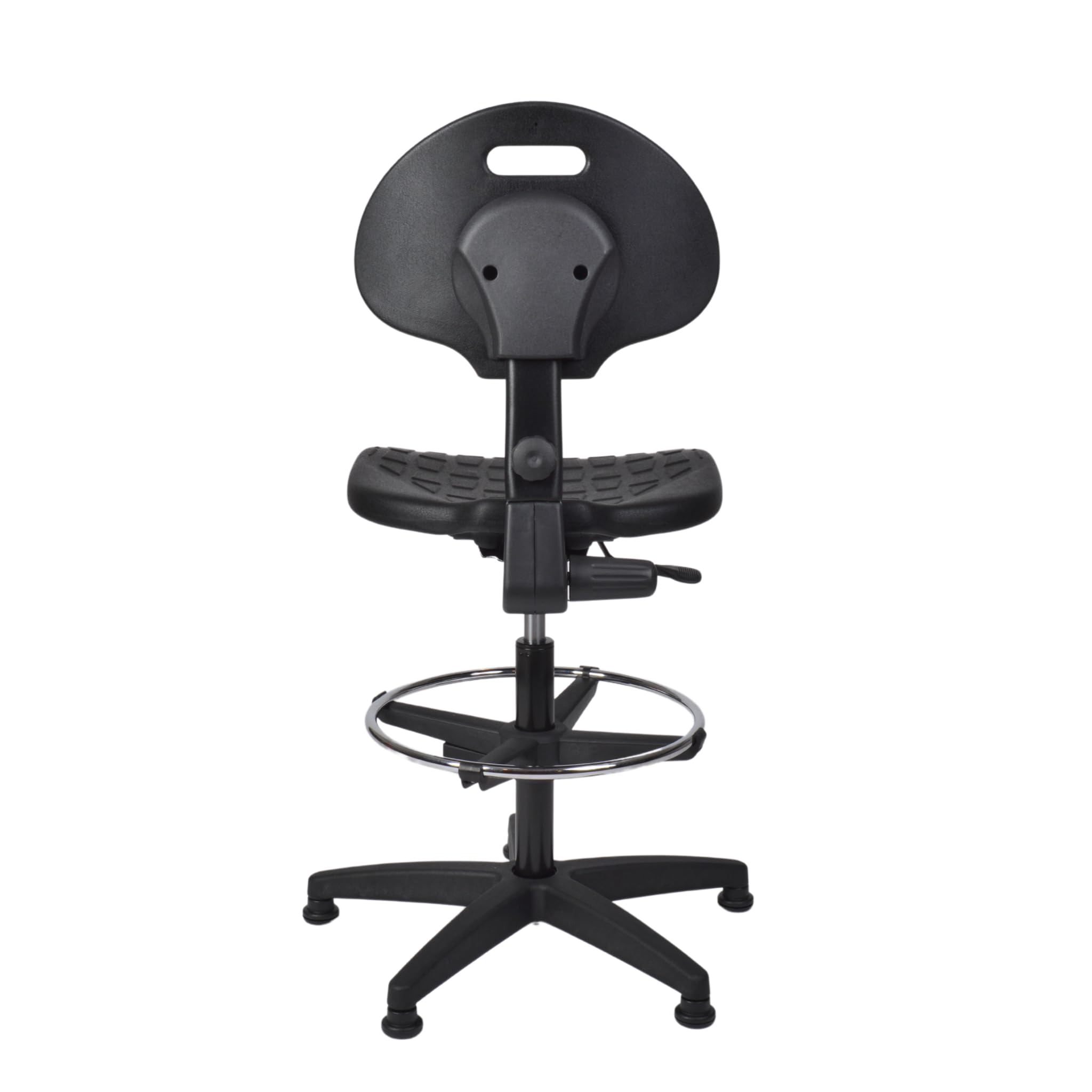 Topsit IND000112 Sedia da lavoro in poliuretano, sedia da lavoro ergonomica, sedia da laboratorio, regolabile in altezza e facile da pulire, base stabile con piedi e piedi in metallo.