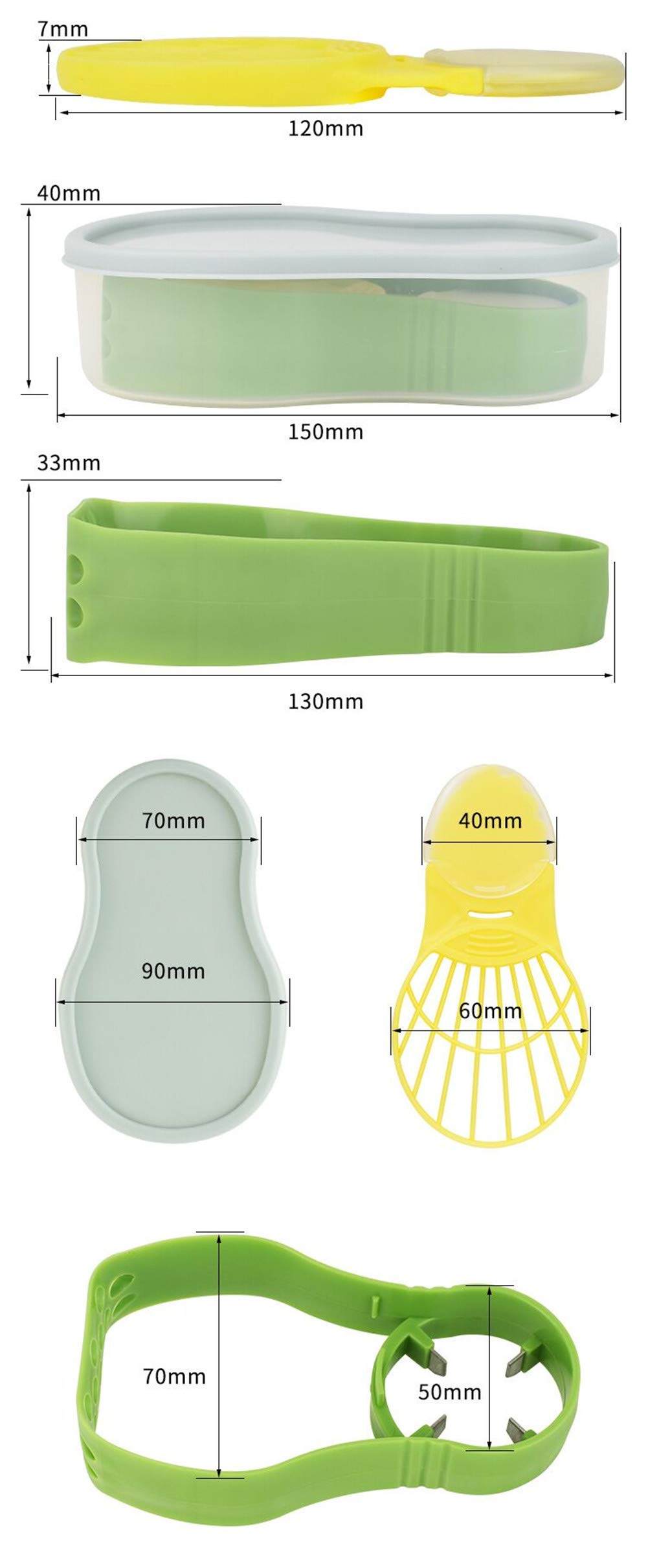 Avocado Slicer, Avocado Saver, Avocado Tools Set for Kitchen-5-in-1 Multifunction Avocado Slicer, Storage Container, Scoop Slice and Mash Avocado Fresh