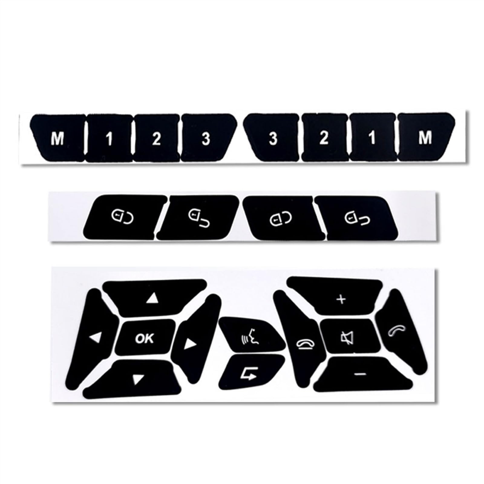 EQAUHYB Auto Knopf Aufkleber Für Mercedes E-Klasse W212 - Matte Oberfläche