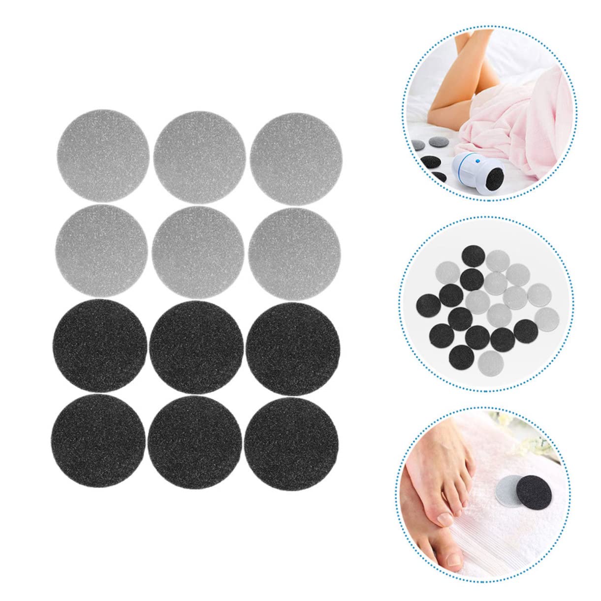 Healeved 48pezzi Dischi Sostituibili Per Elettrico Rimuovi Calli Di Pietre Abrasive Per Dei Piedi Adatti Vari Modelli Di Smerigliatrice Facile Da Pulire e Riutilizzabile