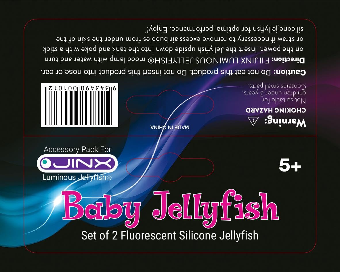 Baby Jellyfish Accessory Pack For Jinx Luminous Jellyfish Lamp, Set of 2 Small Silicone Jellyfish - Image 4