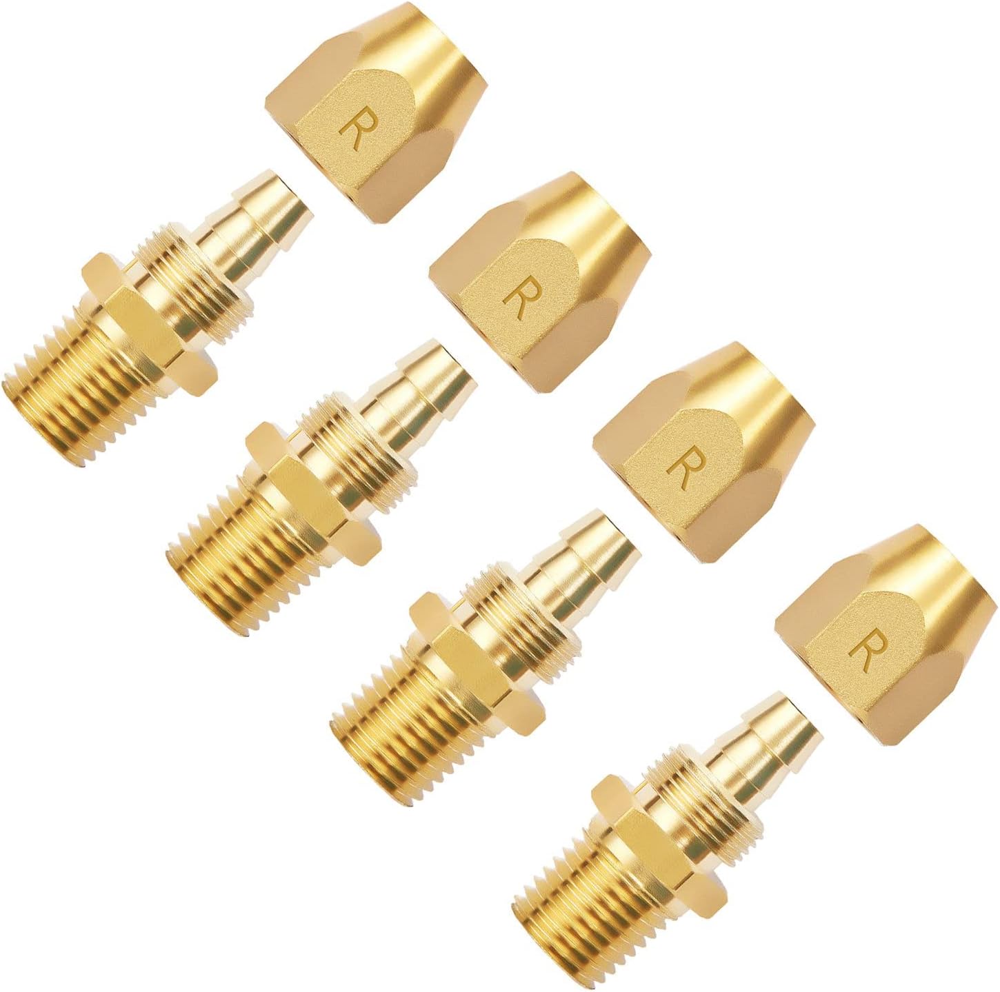 Pronese 4pcs Premium Solid Brass Pneumatics Reusable Rubber