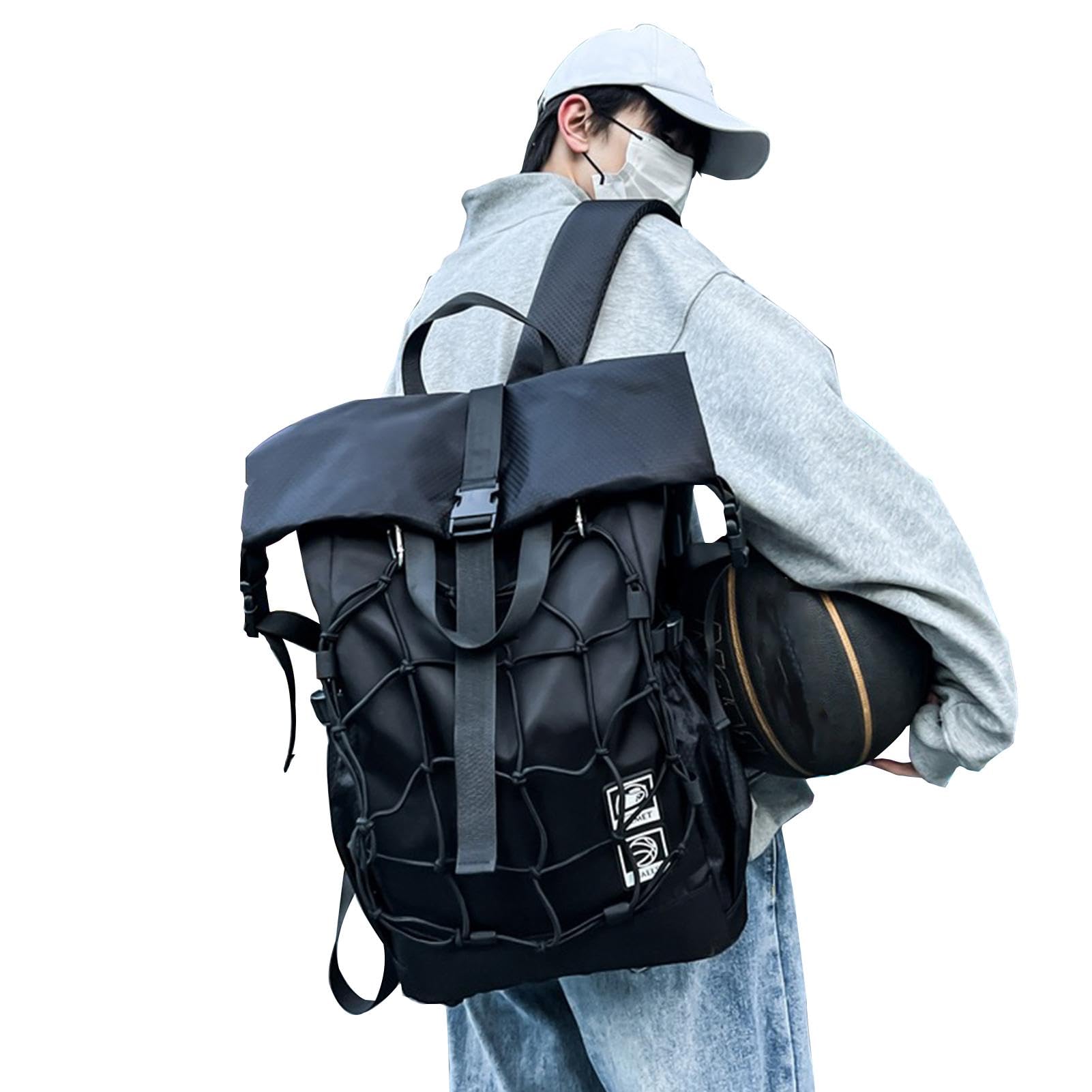 Mochila de baloncesto con compartimento separado para balón de fútbol 8