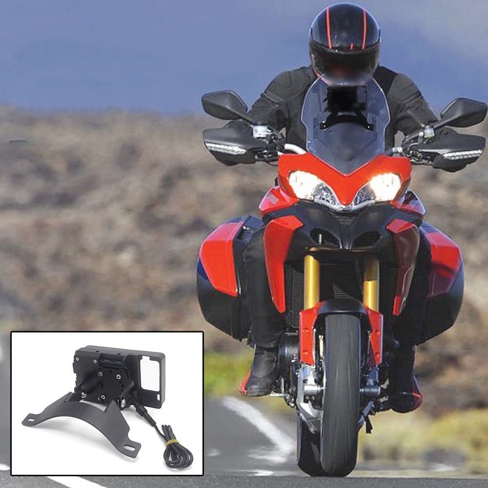 Suporte para telemóvel Moto para Ducati para MULTISTRADA 1200 2010 2011 2012 Soporte Móvil para Motocicleta Soporte De Navegación para Teléfono (Color : 2)