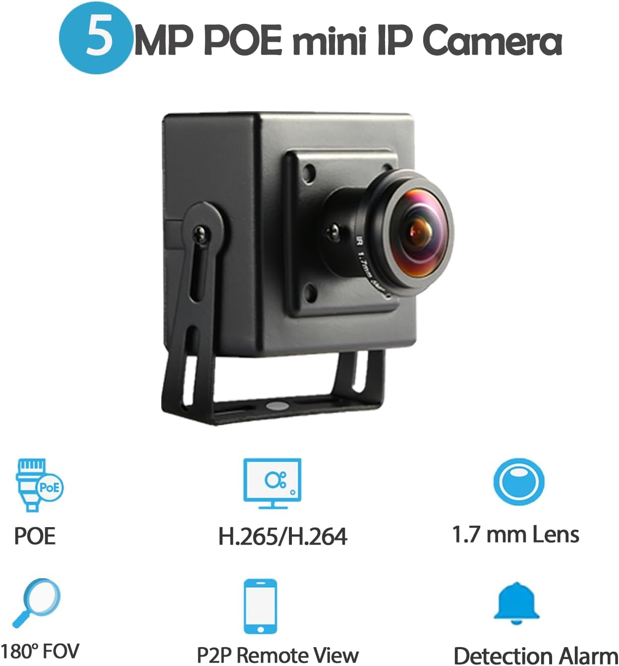 REVODATA 5MP POE mini IP Camera features