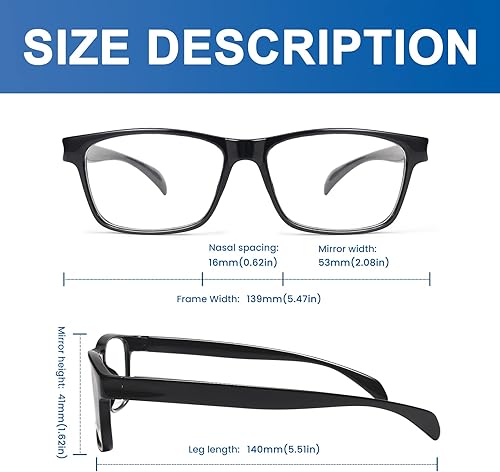 Miniatura 5 de miyya Gafas de lectura con bloqueo de luz azul, paquete de 6 lectores de computadora a la moda para mujeres y hombres, antirreflejos, antirrayos UV