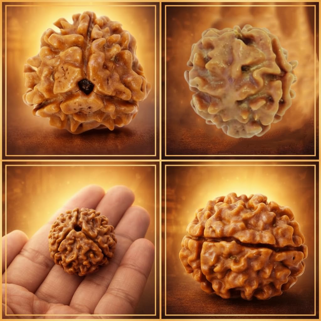 Arihant Gems & Jewels 3 Mukhi/Faced Nepali Rudraksha | Natural & Certified | Astrological Three Mukhi/Faced Rudraksha | Positive Effect | Unisex Both for Men & Women.