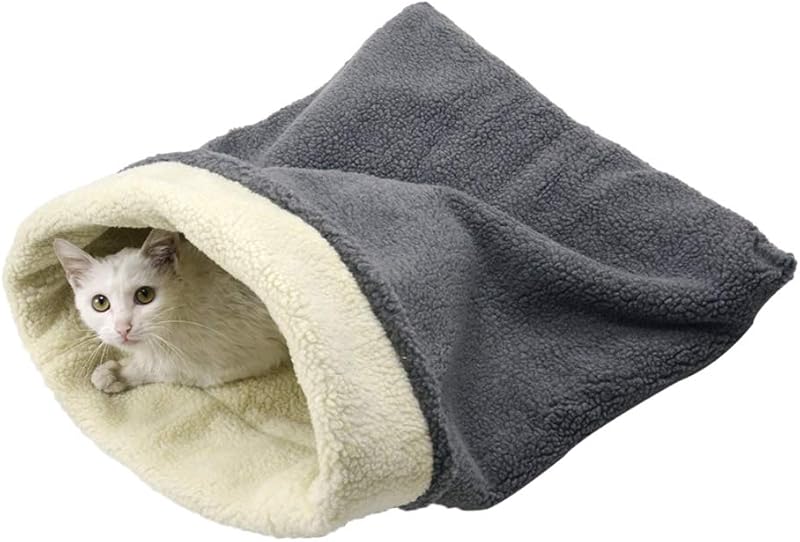 Cama Toca Saco para Gatos com Entrada Ajustável e Pelúcia Dupla Camada Meowgod