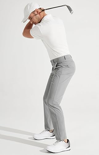 Miniatura 2 de Libin Pantalones de Golf para Hombre Elásticos de Trabajo Elegantes 30"32"34" de Secado Rápido Ligeros Casuales Cómodos con Bolsillos