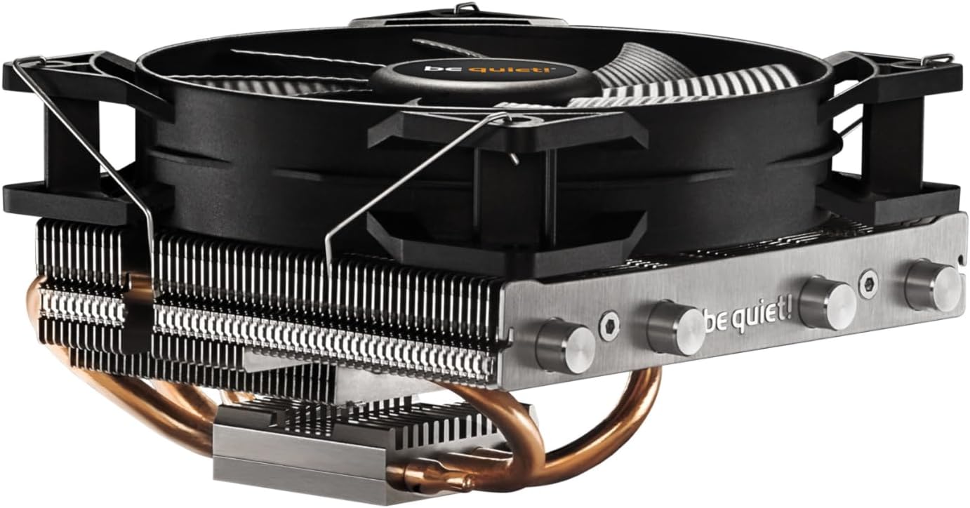 be quiet! Shadow Rock LP 130W TDP Low Profile CPU Cooler | Intel Compatible 1700 1200 1150 1151 1155 2011 Square ILM | AMD-AM4 | Silver | BK002