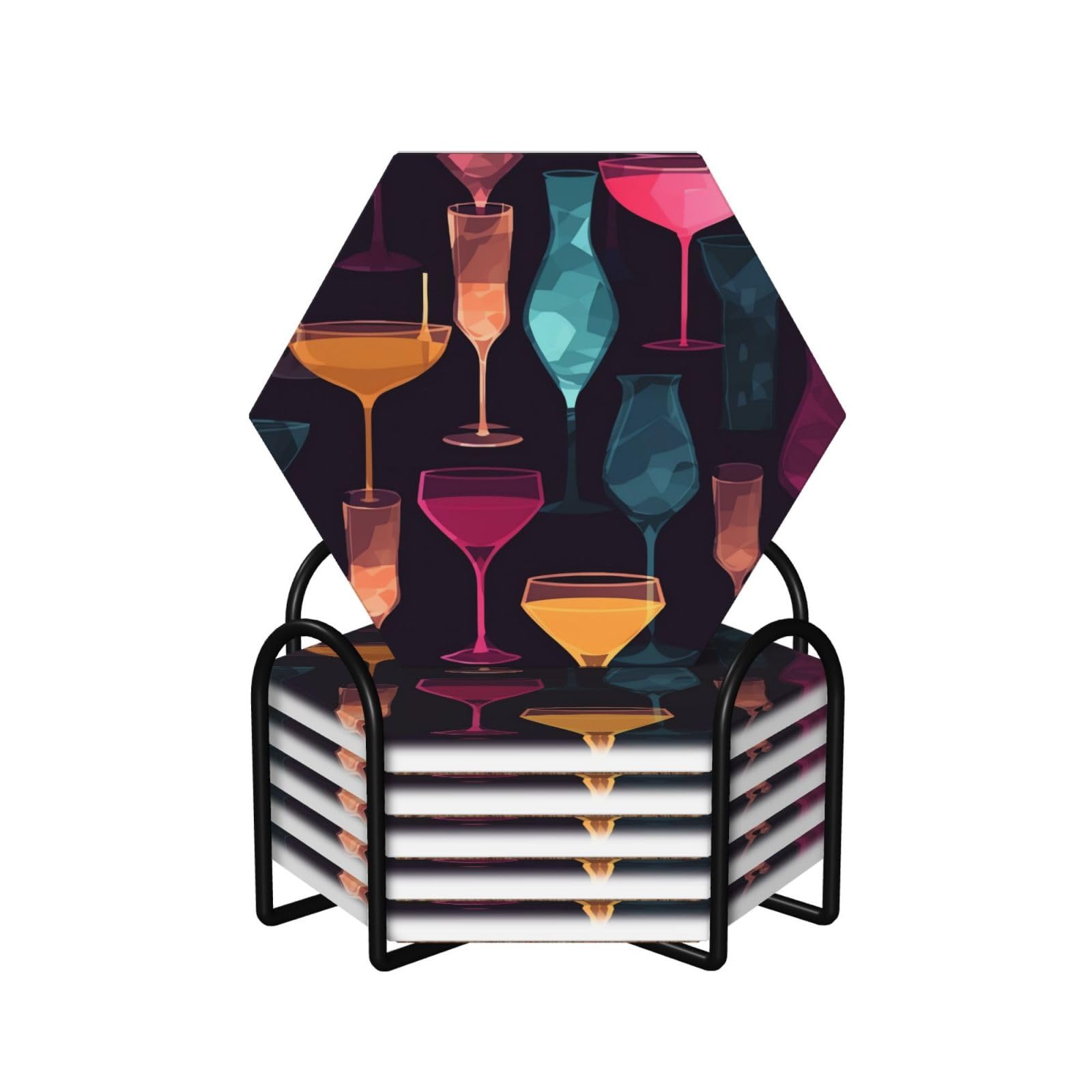 Dessous de verre céramique pour cadeau de pendaison de crémaillère chic