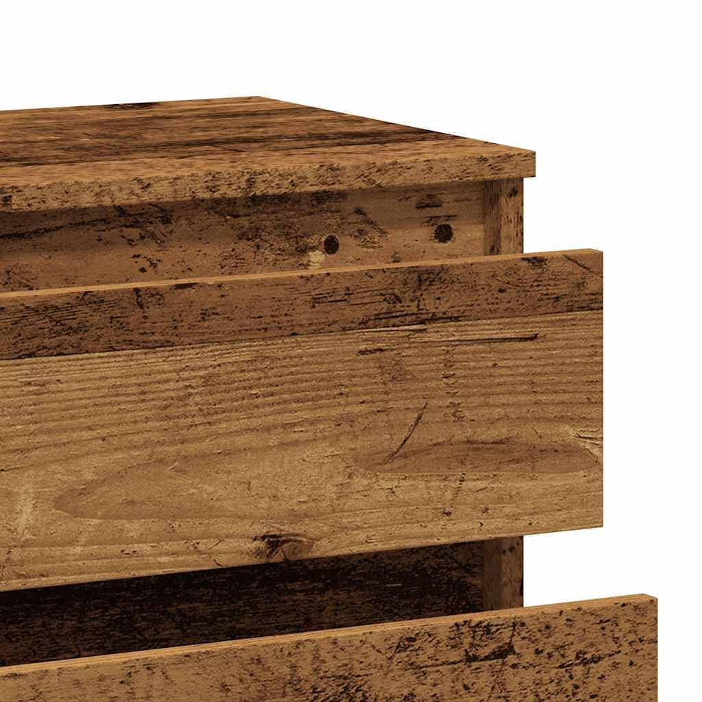 Credenza effetto legno antico, 60 x 35 x 70 cm, in legno resistente, per Living Room, entryway, con 3 cassetti, buffet Cabinet per cocina