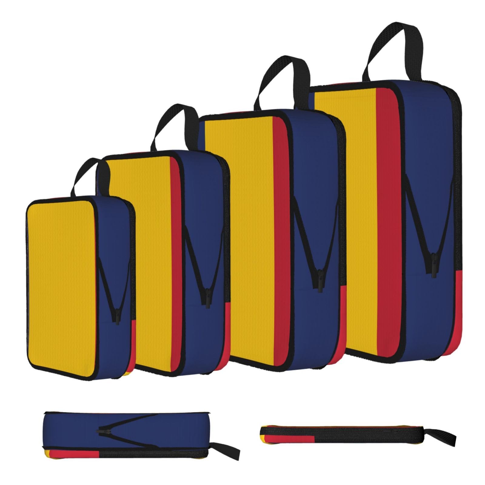 Flag of Chad Compression Packing Cubes 4 Piece Set