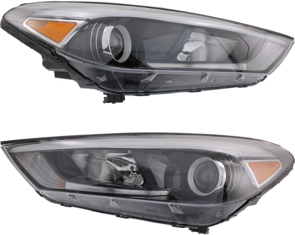 CarLights360: For Hyundai Tucson Headlight Assembly 2016 2017 Driver Side w/Bulbs DOT Certified w/LED Position Lamp Type | HY2502199 | 92101-D3150