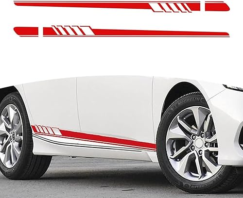 Miniatura 7 de Pack-2 Calcomanías para carrocería lateral de automóvil, 4.52 x 88.58 pulgadas, impermeables, de PVC, calcomanías decorativas para vehículos,