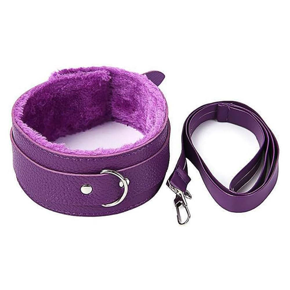 1 juego de accesorios de rol de cuero morado para fiestas navideñas