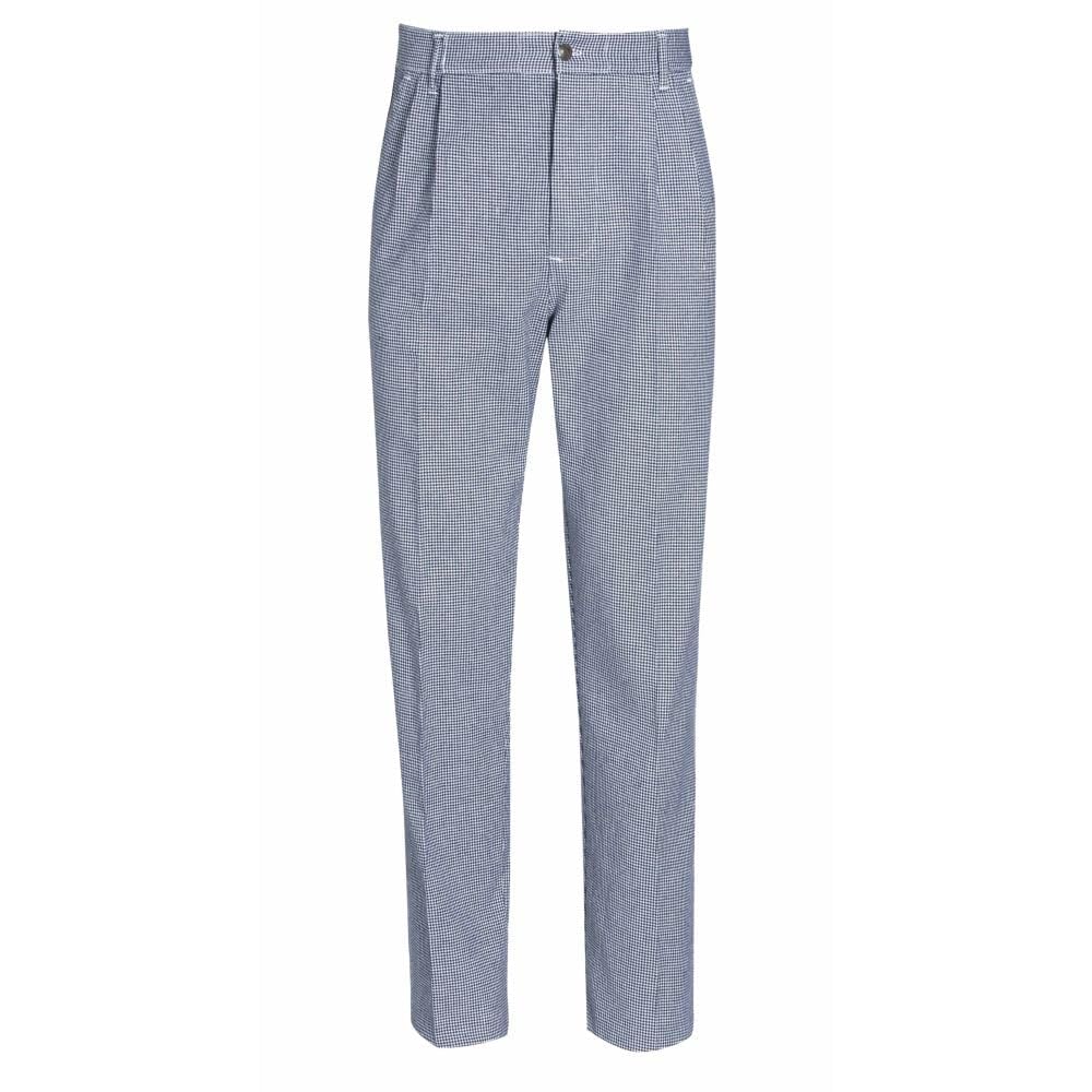 Robur -​Pantalon De Cuisine -​Oural -​Pied De Poule Bleu - Taille