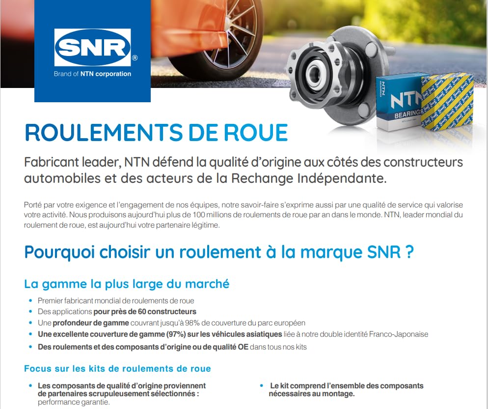 SNR R155.76 – Kit Roulement De Qualité Premium Pour Réparation Fiable