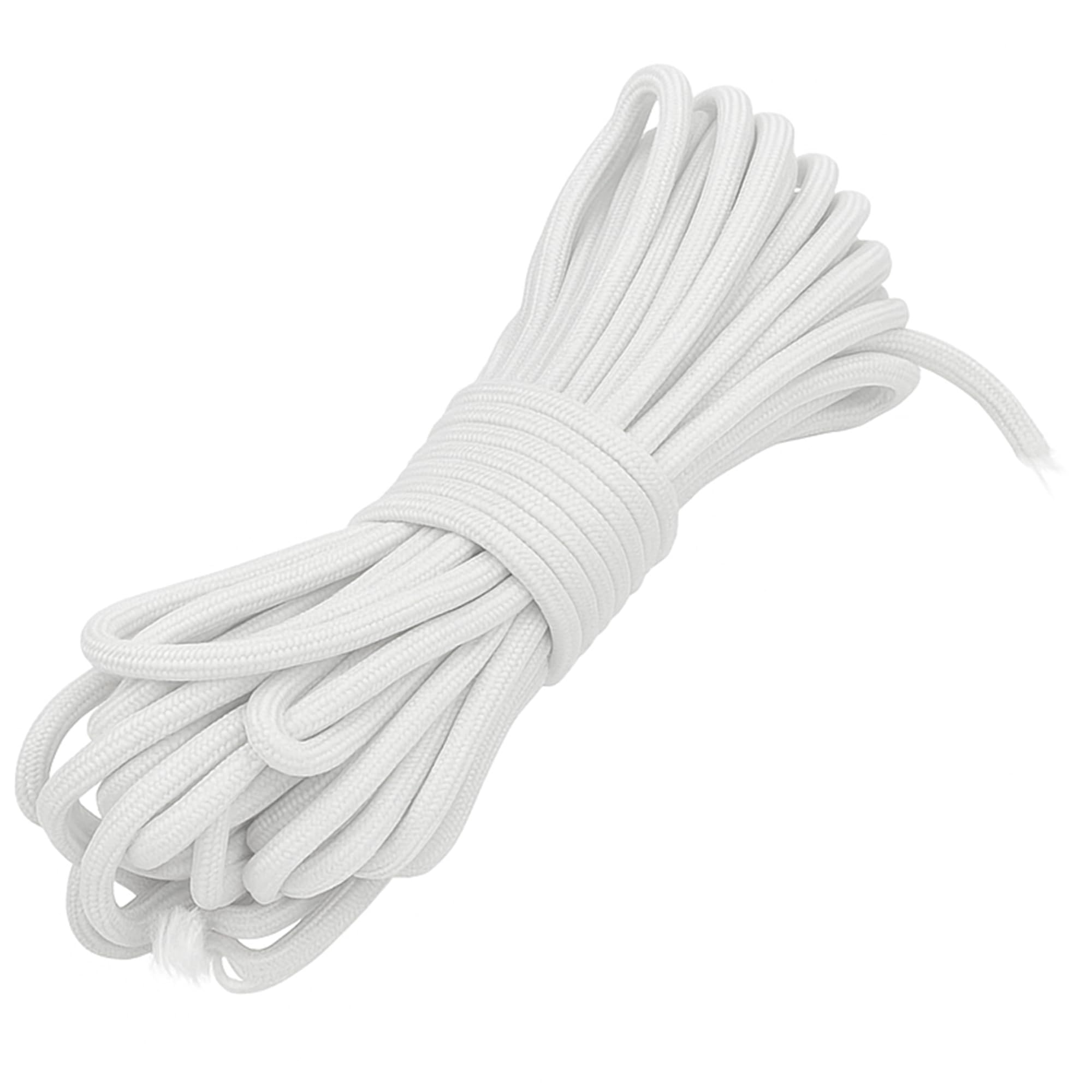 WedDecor Bungee Cord 4mm Bungee Rope Heavy Duty Elastic Bungee Cords, Shock Cord, Bungee Strap, Elastic Cord for Securing Luggage, Tent Pole, Camps, Motorcycle, DIY Craft Projects, White, 1 Metre